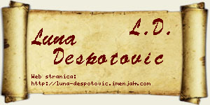 Luna Despotović vizit kartica